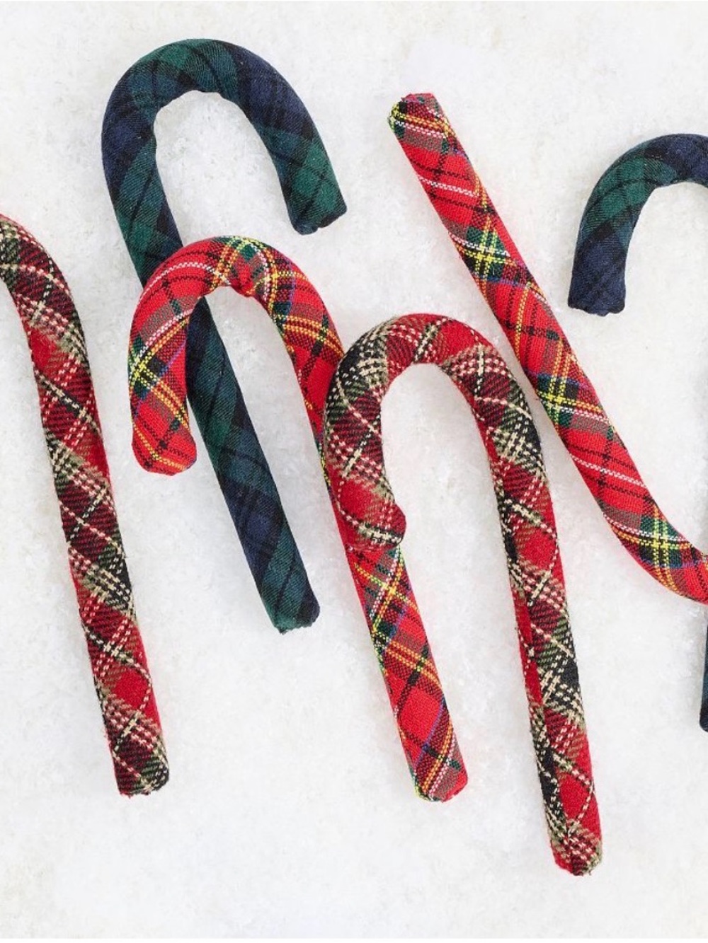 Pottery Barn Plaid Candy Canes Set of 6